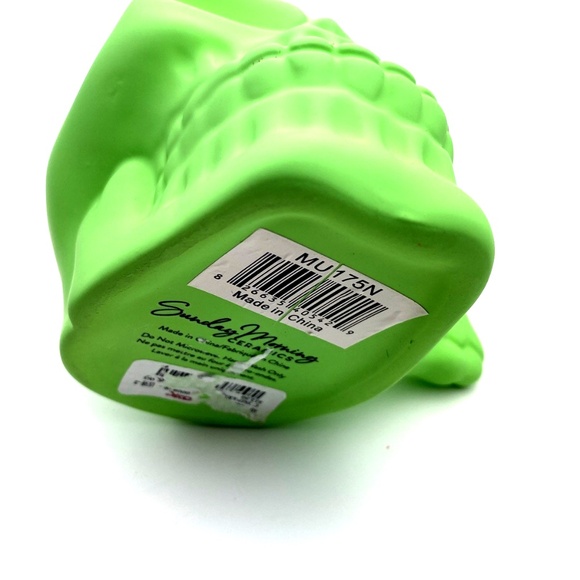 Sunday Morning Ceramic 18oz Mug Skull Lime Green So Smooth Drinkware Coffee Cup - Picture 5 of 6